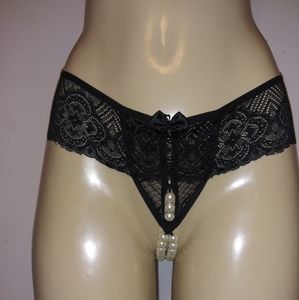 Sexy Lace Beaded G-string